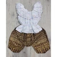 ราคา ชุดลูกไม้เด็กคอระบาย+โจงกระเบนลายไทย (11526408548)