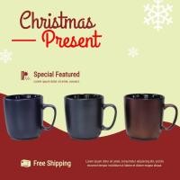 ราคา แก้วเซรามิค แก้วมัคจัมโบ้ ดำ metalic / ทองแดง metalic/ ม่วง metalic (21318469082)