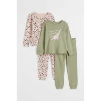 ราคา H&M(เอชแอนด์เอ็ม) ชุดนอน jersey 2 ชิ้น เด็กผู้หญิง 0623765_2 (29286557543)