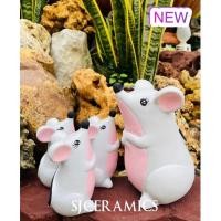 ราคา เซรามิคหนู ชุดหนู 1 เซต 4 ชิ้น หนูเซรามิค ตุ๊กตาแต่งสวน เซรามิคแต่งสวน ชุดครอบครัวหนู แต่งสวน เซรามิก (8579674217)