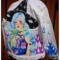 ราคา แจ็คเก็ตยีนส์ขาวเพ้นท์ลาย (4661360471)