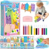 ราคา Abdeensince ไม้กวาดหุ้มยาง Art เด็กชุดสี,กระดาษวาดภาพวาดอุปกรณ์ศิลปะสี Scratch ภาพวาด, DIY วัสดุสัตว์รูปแบบภาพวาดการสอนเครื่องมือ Rainbow Scratch Art (24590896754)