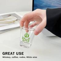 ราคา Korean Style Glass Cup Transparent Water Glass Sake Cup Red Wine Glass Beer Cup Milk Drinking mug Juice Barware (26313973774)