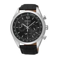 ราคา SEIKO นาฬิกาข้อมือผู้ชาย สายหนังแท้ รุ่น SSB097,SSB097P,SSB097P1 - สีดำ (6817837828)