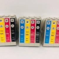 ราคา หมึกแท้ epson 141 สีดำ สีฟ้า สีชมพู สีเหลือง (ของแท้แบบไม่มีกล่อง ) (4916396457)