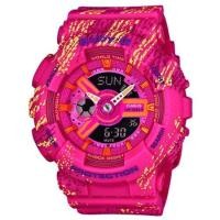 ราคา Casio Baby-G นาฬิกาข้อมือผู้หญิง สายเรซิ่น รุ่น BA-110TX-4A - สีชมพู (283187808)