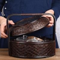 ราคา กล่องอาหารแต่งงานตะกร้าไม้ไผ่ทอตะกร้าเก็บย้อนยุคข้าวตะกร้าโบราณของขวัญจีนขนมไหว้พระจันทร์ตะกร้าตะกร้าผลไม้ฟรี จ05n (43022171246)