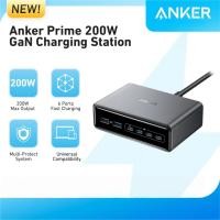 ราคา Anker Prime สถานีชาร์จ 200W 6-Port 4C2A GaN PD Fast Charger สําหรับ iPhone แล็ปท็อปแท็บเล็ต Andriod โทรศัพท์ (50801942243)