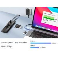 ราคา 11 Port ACASIS Hub Splitter (4 3.0+3 USB 2.0+4 Smart Charging) with individual LED on/off switch, P (25982705850)