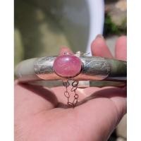 ราคา #กำไลหยกครอบเงินประดับทับทิมแท้ % (4551291336)