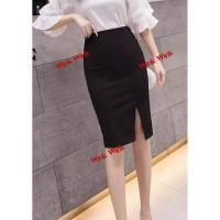 ราคา กระโปรงทรงดินสอ ผ่าหน้า ยาว 24 นิ้ว คลุมเข่า เอวในตัว (XS - 5XL) สีดำ 159 ฿. ผ้าฮานาโกะหนา กระโปรงทำงาน กระโปรงนักศึกษา (5879401953)