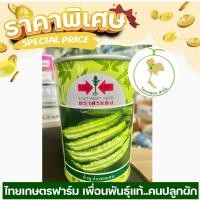 ราคา เมล็ดถั่วพูกำแพงแสนกระป๋อง(ขนาด80กรัม) ล้อตใหม่ล่าสุดดก ขายดี‼️เมล็ดพันธุ์ผัก เมล็ดพันธุ์พืช ตราศรแดง (8989578312)