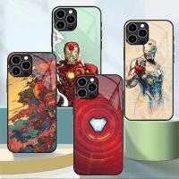 ราคา Ironman 09 เคสโทรศัพท์แก้วสําหรับ Iphone 11 12 Mini 13 14 Plus 15 16 Pro Max Cover (27391600981)