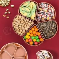 ราคา ชม. 440 ขวดใส่ขนมทรงกลม 3 ช่อง กล่องขนม กล่องใส่อาหารใส่ขนมตรุษจีน (27374827821)