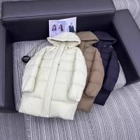 ราคา 12PO MaxMara 2025Autumn and Winter New90White goose down jacket with hood, mid-length down coat for women (54100968430)