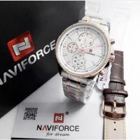 ราคา รับประกัน 1 ปี สินค้าพร้อมกล่อง กันน้ำได้นาฬิกา naviforce แท้ รุ่นNF9089-RGW 2สาย สายแสตนเลสและสายหนัง ของแท้100% (931554709)