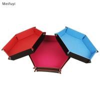 ราคา [Meifuyi] กล่องถาดลูกเต๋าพับได้หนัง PU พับเหรียญหกเหลี่ยมถาดสี่เหลี่ยมเกมลูกเต๋า (43976038283)