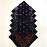 ราคา ผ้าเช็ดหน้าวินเทจ ลายลูกน้ำ โทนสีดำ ผ้าคอตตอน (พร้อมส่ง)ผ้าโพกผม ผ้าพันคอ (20515323849)