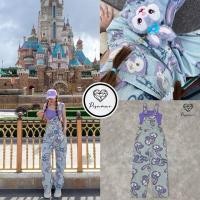 ราคา เซ็ตเอี๊ยมยีนส์น้องกระต่ายทรง oversize แมทคู่กับเสื้อกล้ามสีม่วง (18393326243)