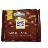 ราคา Ritter Sport ช็อกโกแลตนมผสมเฮเซนัต 100 g.Ritter Sport Milk Chocolate with Whole Hazelnuts (6956267915)