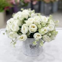 ราคา กุหลาบผ้าช่อเล็ก กุหลาบสีขาว 12ดอก รุ่นมินิโรส กุหลาบบูเก้ช่อเล็ก กุหลาบปลอม ดอกไม้ประดิษฐ์ กุหลาบผ้า ช่อดอกไม้เจ้าสาว (12652780191)