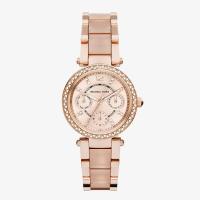 ราคา นาฬิกาข้อมือผู้หญิง รุ่น MK6110 33mm Mini Parker Multi-Function Rose Blush Acetate - Rose Gold (43809402764)