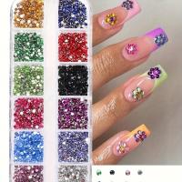 ราคา 12 Grid Shimmering Crystal Nail Art Rhinestones - พลอยแบบแบนสําหรับตกแต่งอเนกประสงค์ - Adorns Nails รองเท้าแต่งหน้ากระเป๋า (29201655973)