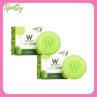 ราคา ** 2 ก้อน ** Wink White Lime Soap สบู่มะนาว วิ้งค์ไวท์ ขนาด 80 กรัม / 1 ก้อน (14598301089)
