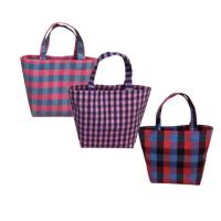 ราคา กระเป๋าผ้า ผ้าทอพิเศษ ขนาด 12 x 8 นิ้ว สายถือ คล้องมือ กระเป๋าผ้าฝ้าย 100% ลายผ้าขาวม้า (20603114796)