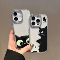 ราคา Doodle Black Cat กราฟิกเคสโทรศัพท์สําหรับ Google Pixel 9A 8A 7A 6A 4A 5A 3A 5XL 6 7 8 10 9 Pro XL ปลอก Anti Fall Rhinestone ฝาครอบ (44326585789)