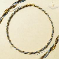 ราคา สร้อยคอโชคเกอร์เงินแท้ ชุบ 2 กษัตริย์ เกลียว 4 เส้น สร้อยอิตาลี ยาว 16 นิ้ว YTG-9647 (7429163571)