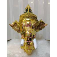 ราคา พระพิฆเนศ ขนาดครอบ งานกระดาษ ใส่ตาแก้ว ปิดทองเค ประดับเพชรคริสตัล งานสวย ฟรีฐานไม้อัดสีแดง หัวโขน เศียรครู (1437972408)