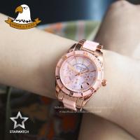 ราคา AMERICA EAGLE นาฬิกาข้อมือผู้หญิง สายสแตนเลส รุ่น AE004L - PinkGold/Pink/Pink (1317003377)