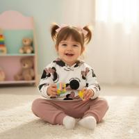 ราคา ZARA ซาร่า มินนี่ ชุดสักหลาดฤดูใบไม้ร่วง-ฤดูหนาวพร้อมโบว์สีขาวและสีชมพูและแขนยาวมีฮู้ดสําหรับเด็กขนาด 2-8 ปี (57900703988)