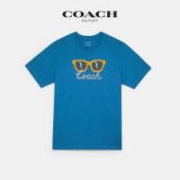 ราคา Coach เสื้อยืด ลายกราฟฟิคแว่นกันแดด สําหรับผู้ชาย_ สวยๆ หนาๆ ชุดปกติ รัดรูป หลวม เซ็กซี่ (24683244850)