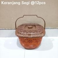 ราคา 12ชิ้น ตะกร้าสี่เหลี่ยมพลาสติกสีน้ําตาลอเนกประสงค์พร้อมฝาปิดวันขอบคุณพระเจ้า (25904709169)