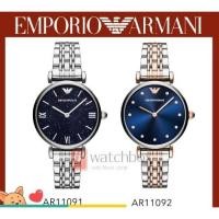 ราคา พร้อมสต็อก ！Original Women Ladies Emporio Armani Blue Dial Silver Steel Watch AR11091 AR11092 AR1907 AR1926 32mm (26851720734)