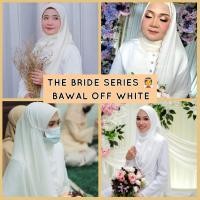 ราคา Bawal OFF WHITE ( TUDUNG PENGANTIN / BRIDE SERIES ) COTTON VOILE PREMIUM / HEAVY CHIFON (22769174768)