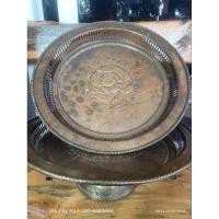 ราคา พานโตกเก่าลายกุหลาบเนื้อทองเหลือง (24956343877)