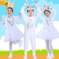 ราคา ชุดเด็กสัตว์กระต่ายน้อยสีขาวแขนยาวกระโปรงผ้ากอซชุดเต้นรําลูกเป็ดไก่น้อยชุดการแสดงกระต่ายน้อยชุดเด็กวัยหัดเดิน (47901072327)