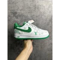 ราคา Nike AF1 Air Force No. 1 Air Force 1 ow White Green Joint Series Low-Top All-Match รองเท้าผ้าใบกีฬาลําลอง (54751506065)