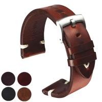 ราคา สายนาฬิกาข้อมือ สายหนังวัวแท้ แฮนด์เมด สไตล์วินเทจ สําหรับผู้ชาย และผู้หญิง ขนาด 18 มม. 20 มม. 22 มม. 24 มม. (20606673754)
