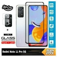 ราคา 2 IN 1 กระจกนิรภัยคลุมทั้งหมด Xiaomi Redmi Note 11 Pro 5G ฟรีกล้องกระจกนิรภัย (40471464984)