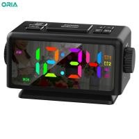 ราคา นาฬิกาอิเล็กทรอนิกส์กระจกดิจิตอล ORIA นาฬิกาปลุก RGB วิทยุพร้อมนาฬิกาปลุกคู่พอร์ต USB สําหรับชาร์จ (27513684457)
