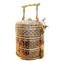 ราคา จิตต์ติมา เบญจรงค์ ปิ่นโต เบญจรงค์ หูจับทองเหลือง (สินค้า OTOP 5 ดาว จังหวัดสมุทรสาคร) (17004586944)