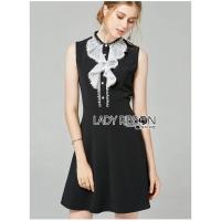 ราคา ฟรี EMS ชุดเดรสสั้น งานป้าย Lady Ribbon Thailand เสื้อผ้าแฟชั่นผู้หญิง Dress Size S/M สีดำ พร้อมส่งสวยเหมือนแบบ (1086592894)