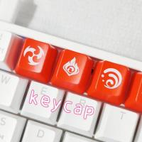 ราคา Genshin Keycap โปร่งแสง Yuanshen คีย์บอร์ดแบบกลไก Keycap PUEW (24445743433)