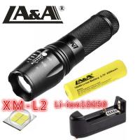ราคา LA&A รุ่นL2-1002 1200Lumen ไฟฉายแรงสูง ไฟฉาย ขนาดพอดีมือ พกพาสะดวก ชาร์จไฟได้แถมถ่าน18650 4300mAh แสงขาว (16042137826)