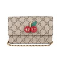 ราคา GUCCI GG Supreme Canvas Cherry Mini กระเป๋าถือ ใหม่ 98% (41973718800)