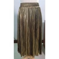 ราคา กระโปรงอัดพลีทสีทองผ้าวิ้งๆ (16975690214)